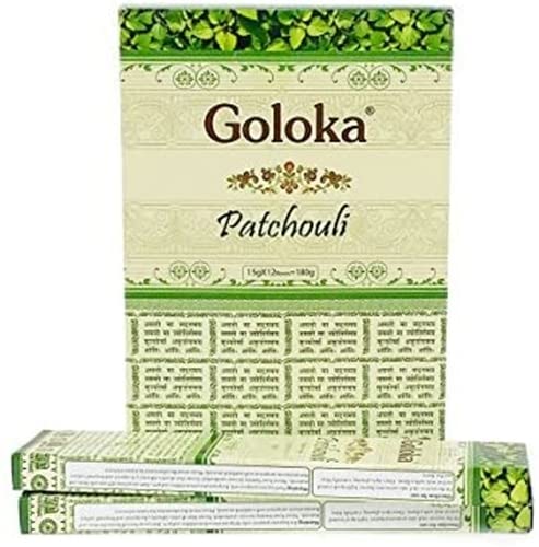 Goloka R?ucherst?bchen Patchouli Incense Stick 3/6/ 12/24 Gratis Halter (6X Goloka Patchouli) von DHOBIA