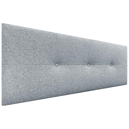 DHOME Kopfteil aus Kunstleder oder Stoff AQUALINE Pro Kopfteil Polsterkopfteil Luxusbett (Stoff Perlgrau, 135cm (Betten 120/135/140)) von DHOME