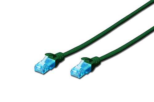 DIGITUS LAN Kabel Cat 5e - 10m - CCA Netzwerkkabel Mit RJ45 - U/UTP Ungeschirmt - Kompatibel zu Cat-6 & Cat-5 - Grün von DIGITUS