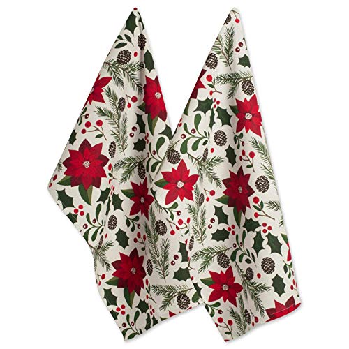 DII Christmas Küchentuch-Set, Blumen-Geschirrtücher zum Backen, Putzen, Unterhaltung und Kochen, 18x28, Woodland Holiday, 2-teilig von DII