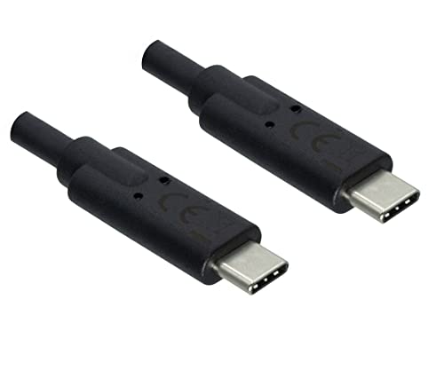 DINIC USB 3.2 Kabel Typ C auf C Stecker, unterstützt Datenübertragung und 100W (20V/5A) Aufladung, Polybag (2.00m, schwarz) von DINIC