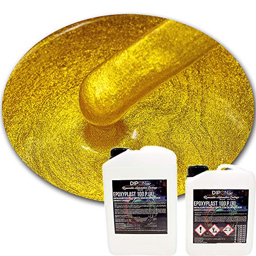 2K Epoxidharz Metallic Farben Effekt Set Epoxyplast 100P LUXURY BURNT GOLD PEARL Perlglanzeffekt Glitter für Bodenbeschichtung Rivertisch Gießharz Laminierharz GFK Epoxy EP Holz von DIPON.DE HIGH PERFORMANCE LIQUIDS & PIGMENTS