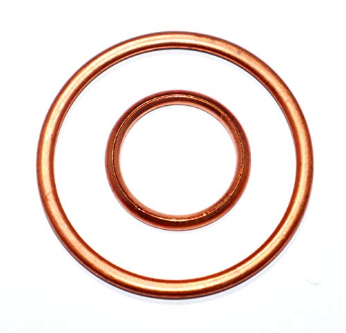 Kupferdichtungen DIN 7603 Form C 8x14x1,5 Stückzahl 10 Dichtring Fülldichtring Kupfer gefüllte Ring Dichtung von DIZA