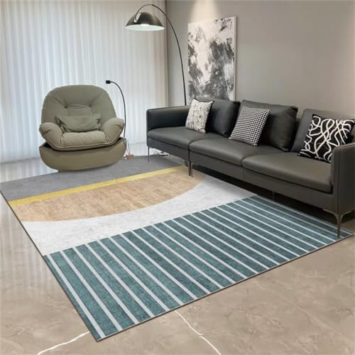 DJHWWD Teppich Waschmaschine Schlafzimmer Teppich Moderner, minimalistischer, Rutschfester und langlebiger Teppich für Teenager-Schlafzimmer 200x300CM Blau Teppiche Fürs Kinderzimmer Teppich Design von DJHWWD