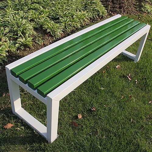 DJJYCTNM Gartenbank for Draußen, Wetterfeste Außenbänke, Parkbank aus Metall, Terrassenbänke, Veranda-Gartenmöbel for Terrasse, Park, Rasen, Hof(Green,120x40x45cm/47x16x18in) von DJJYCTNM