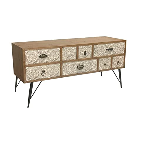 DKD Home Decor TV-Schrank, Metall Holz, Weiß, Estándar von DKD Home Decor