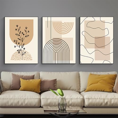 DLKAJFK Abstrakter Kunstplakate Geometrische Wanddekoration,Moderne Minimalistische Leinwandposter Wandkunst - Kein Rahmen (Poster-01,3Pcs-20x30cm) von DLKAJFK