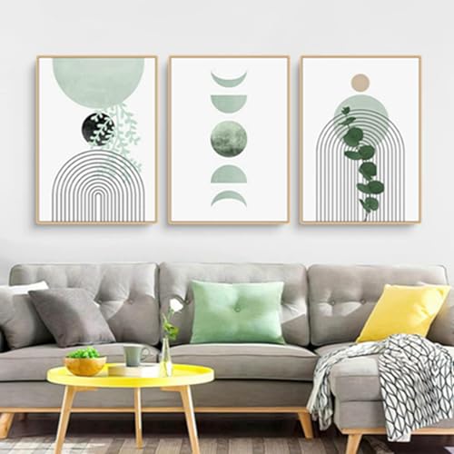 Moderne Aesthetic Pflanze Bilder Boho Deko Bilder,Abstrakt Kunst Wandbilder Bohemian Poster Set,Ohne Rahmen (Poster-01,3Pcs-20x30cm) von DLKAJFK