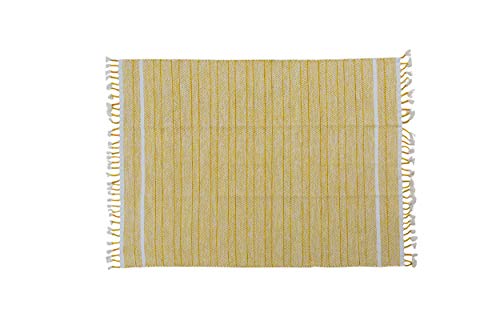 Dmora Alabama moderner Teppich, Kelim-Stil, 100% Baumwolle, beige, 230x160cm von Dmora