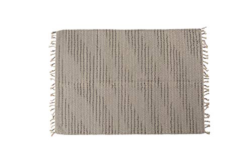 Dmora Atlanta moderner Teppich, Kelim-Stil, 100% Baumwolle, grau, 230x160cm von Dmora