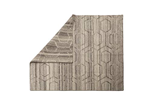 Dmora Detroit moderner Teppich, Kelim-Stil, 100% Baumwolle, grau, 250x150cm von Dmora