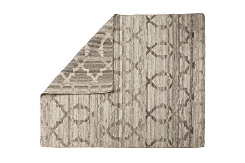 Dmora Detroit moderner Teppich, Kelim-Stil, 100% Baumwolle, grau, 250x150cm von Dmora