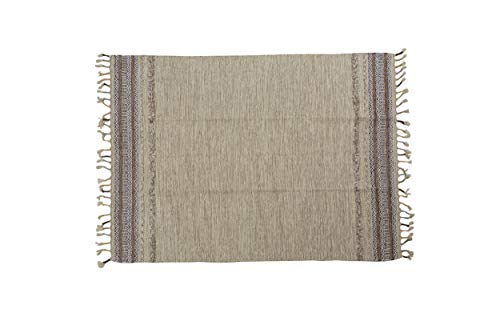 Dmora Moderner Boston-Teppich, Kelim-Stil, 100% Baumwolle, beige, 230x160cm von Dmora