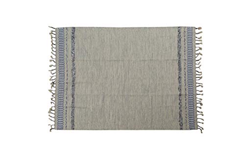 Dmora Moderner Boston-Teppich, Kelim-Stil, 100% Baumwolle, grau, 230x160cm von Dmora