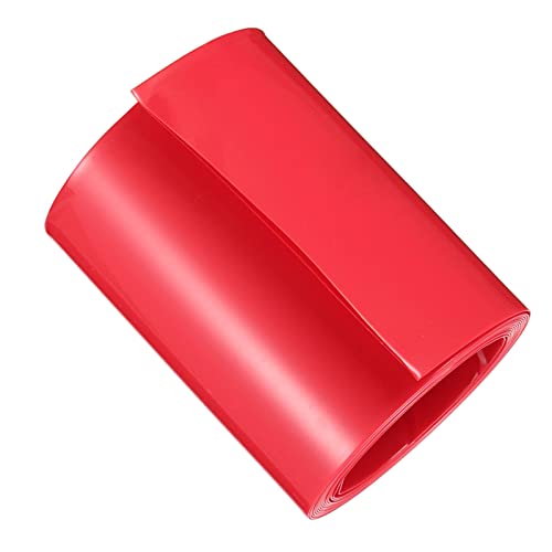 DMiotech 70mm Flach 2m Batterieschutzhüllen PVC Wraps Schrumpfschlauch Isolationsschutz für 18650 Batterie Stücke Rot von DMiotech