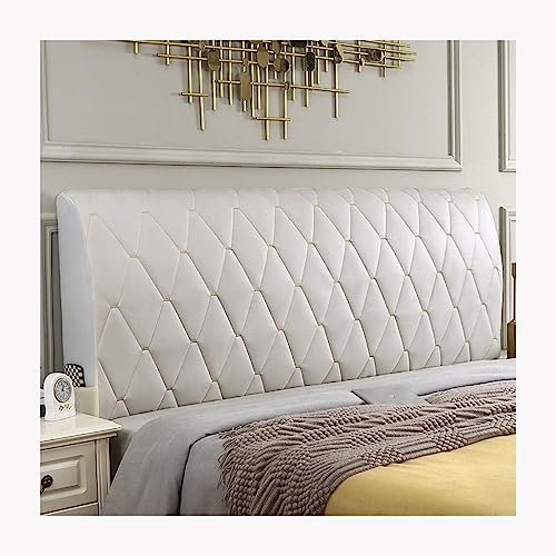 Strecken Bett Kopfteil Abdeckung Für Full Twin Queen King Bett Kopf Bett Kopf Rückenlehne Staubdichte Bezug Bett Zurück Schutz Verdickt All-Inclusive Kopfteil Husse ( Color : Beige , Size : 1.8m (1.7- von DOGACA