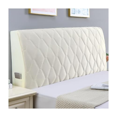 Strecken Bett Kopfteil Abdeckung Für Full Twin Queen King Bett Kopf Bett Kopf Rückenlehne Staubdichte Bezug Bett Zurück Schutz Verdickt All-Inclusive Kopfteil Husse ( Color : Beige , Size : 150x65cm ) von DOGACA