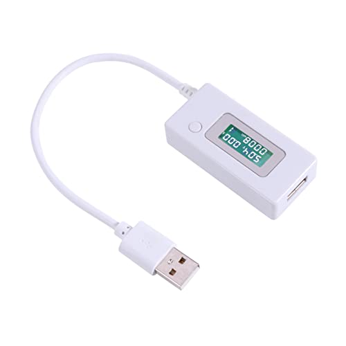 DOITOOL Spannungsstromprüfer Spannungsmesser-Tester Weiß Usb-Spannungsstromtester Usb-Spannungstester Usb-Stromtester Spannungs- Und Strommonitor Voltmeter Stromtester USB Spannungsprüfer von DOITOOL