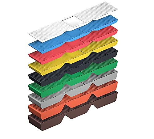 DOJA Barcelona | Kunststoffkeile | 100x20mm | 25 Stück je Höhe 1, 2, 3, 4, 5, 6mm | 10 Stück je Höhe 8, 10, 12mm | aus Polypropylen | für Tür keil, PVC Fenster, Möbel, Verglasung von DOJA Barcelona