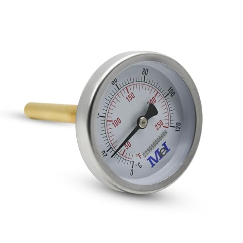 DOJA Barcelona | Rohr Thermometer | 1er Pack | Kesselthermometer 0-120 ºC | Ø63mm | Heizungsthermometer | Für Küchenthermometer, Außenthermometer, Warmwasser Manometer, Temperaturmessgerät von DOJA Barcelona