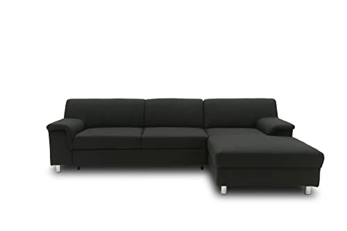 DOMO. Collection Junin Ecksofa, Sofa in L-Form, Couch Polsterecke, Moderne Eckcouch, schwarz, 251 x 150 cm von DOMO. collection