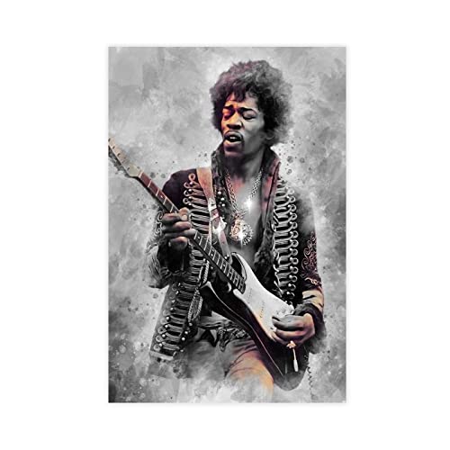 Jimi Hendrix Musikkunst Promi-Poster Musikkunst Promi-Poster 4 Leinwand-Poster Wandkunst Dekor Druck Bild Gemälde für Wohnzimmer Schlafzimmer Dekoration Unrahmen: 30 x 45 cm von DONGT