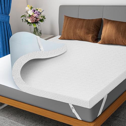 DOPEDIO Topper 140x200cm, 7,5cm Hoch Memory Foam, Gel Schaum Matratzen für Boxspringbett, Weich Matratzenauflage Öko-TEX® Zertifiziert Matratzentopper für Wohnwagen Schlafsofa, Bezug Waschbar von DOPEDIO