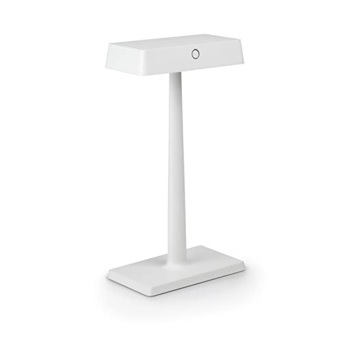 Dopo Lighting - Tragbare Tischleuchte LISS weiß Touch LED SMD Innen- und Außenbereich IP54 Ideal für Tische oder Terrassen in Restaurants oder Privatwohnungen. von DOPO LIGHTING