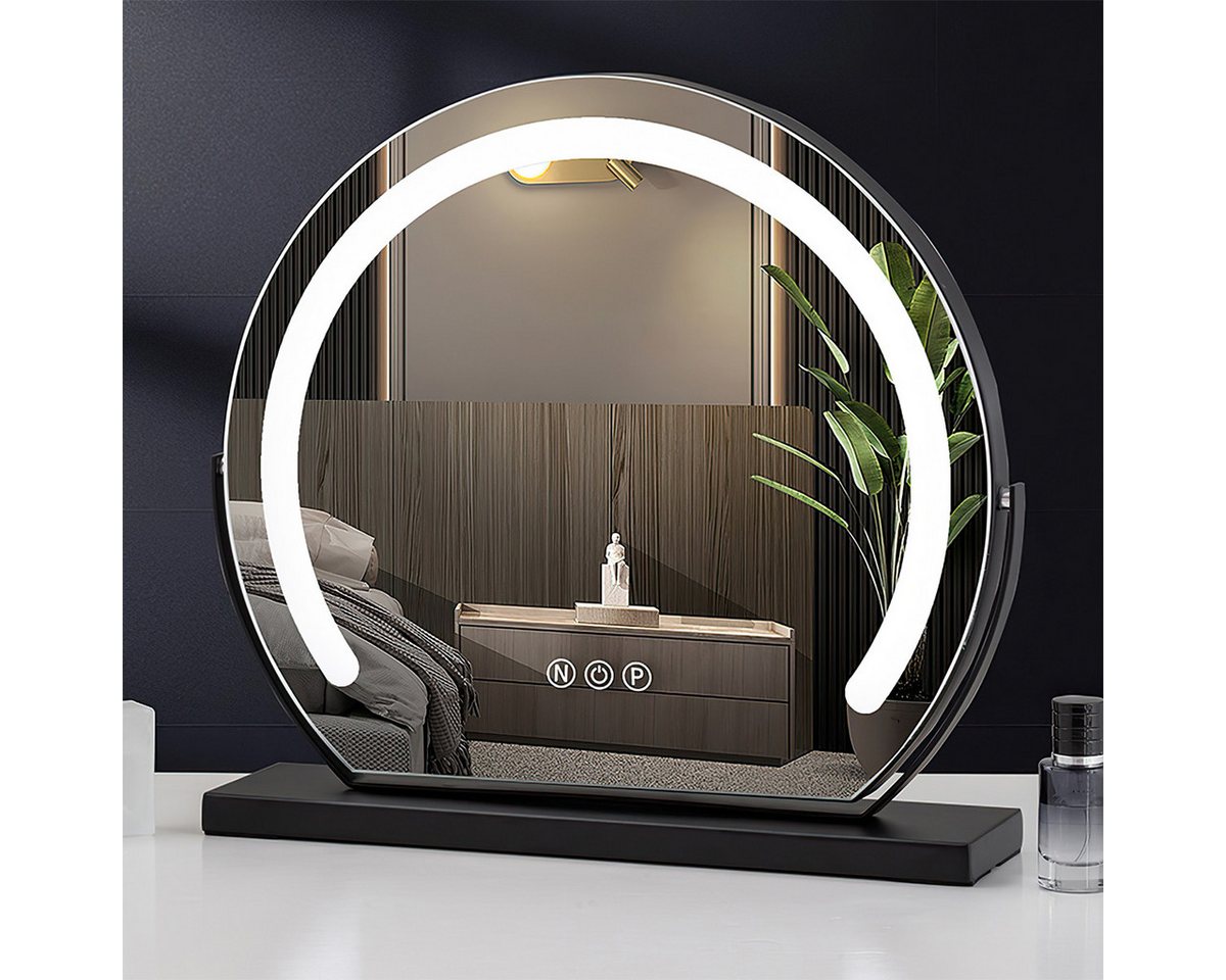 DOPWii Kosmetikspiegel LED-Lichtspiegel,Kosmetikspiegel,3 Lichtfarben Dimmbar,Touch-Steuerung von DOPWii