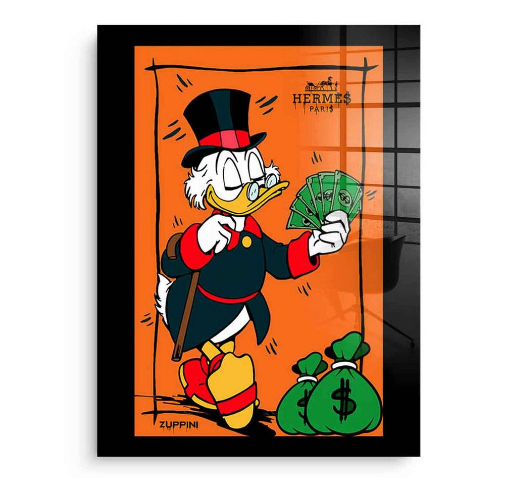 DOTCOMCANVAS® Acrylglasbild Rich Scrooge - Acrylglas, Acrylglasbild Rich Scrooge McDuck Comic Cartoon Wandbild von DOTCOMCANVAS®