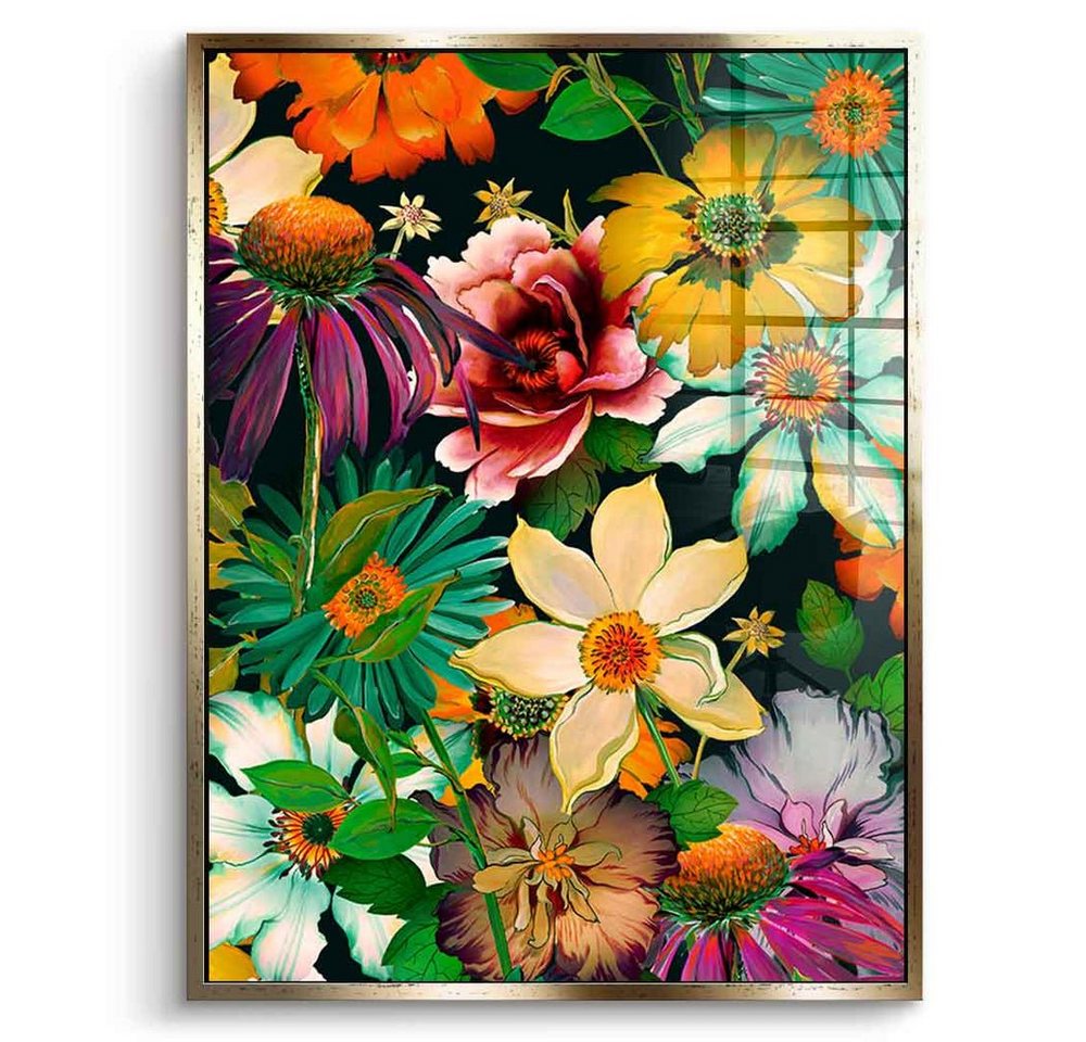 DOTCOMCANVAS® Acrylglasbild Tropical Garden - Acrylglas, Acrylglasbild Tropical Garden Pflanzen Blumen Garten Wandbild von DOTCOMCANVAS®