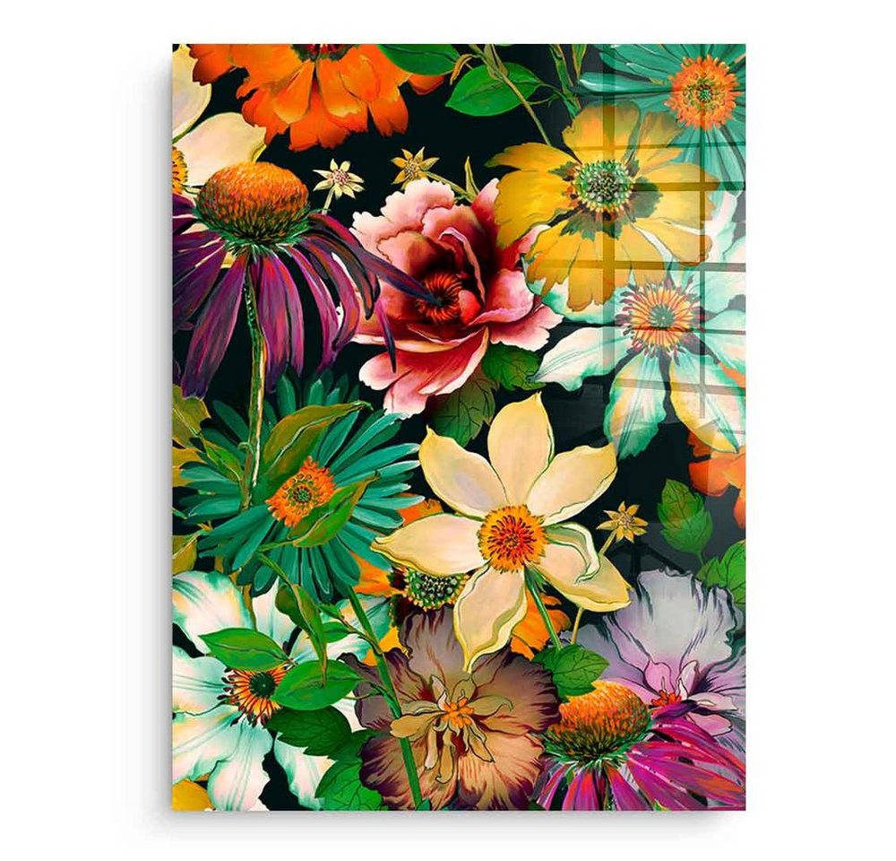 DOTCOMCANVAS® Acrylglasbild Tropical Garden - Acrylglas, Acrylglasbild Tropical Garden Pflanzen Blumen Garten Wandbild von DOTCOMCANVAS®