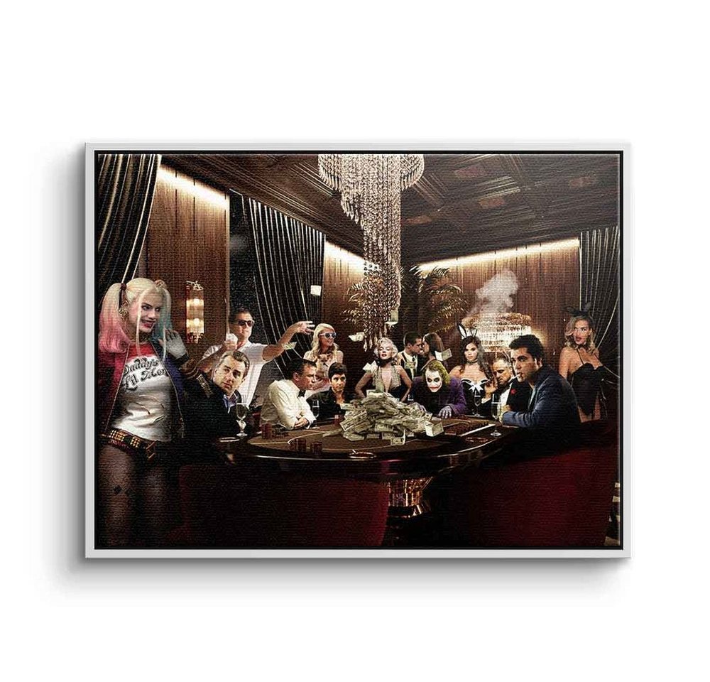 DOTCOMCANVAS® Leinwandbild, Leinwandbild Poker night group of people Movie Character Schauspieler von DOTCOMCANVAS®