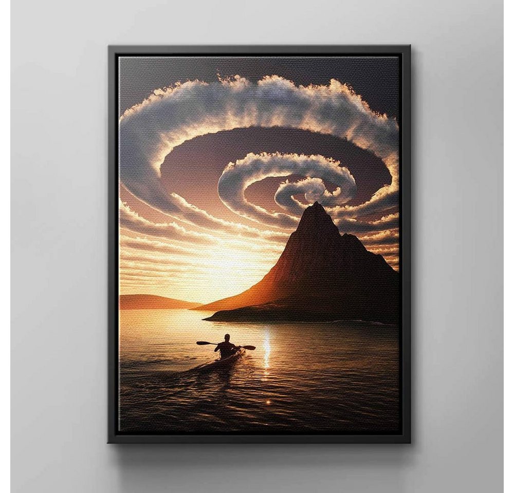 DOTCOMCANVAS® Leinwandbild, Verlassene Insel Wandbild mit Natur von von DOTCOMCANVAS®