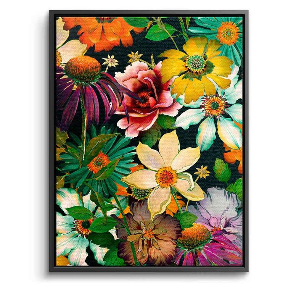 DOTCOMCANVAS® Leinwandbild Tropical Garden, Leinwandbild Tropical Garden Pflanzen Blumen Garten Wandbild von DOTCOMCANVAS®