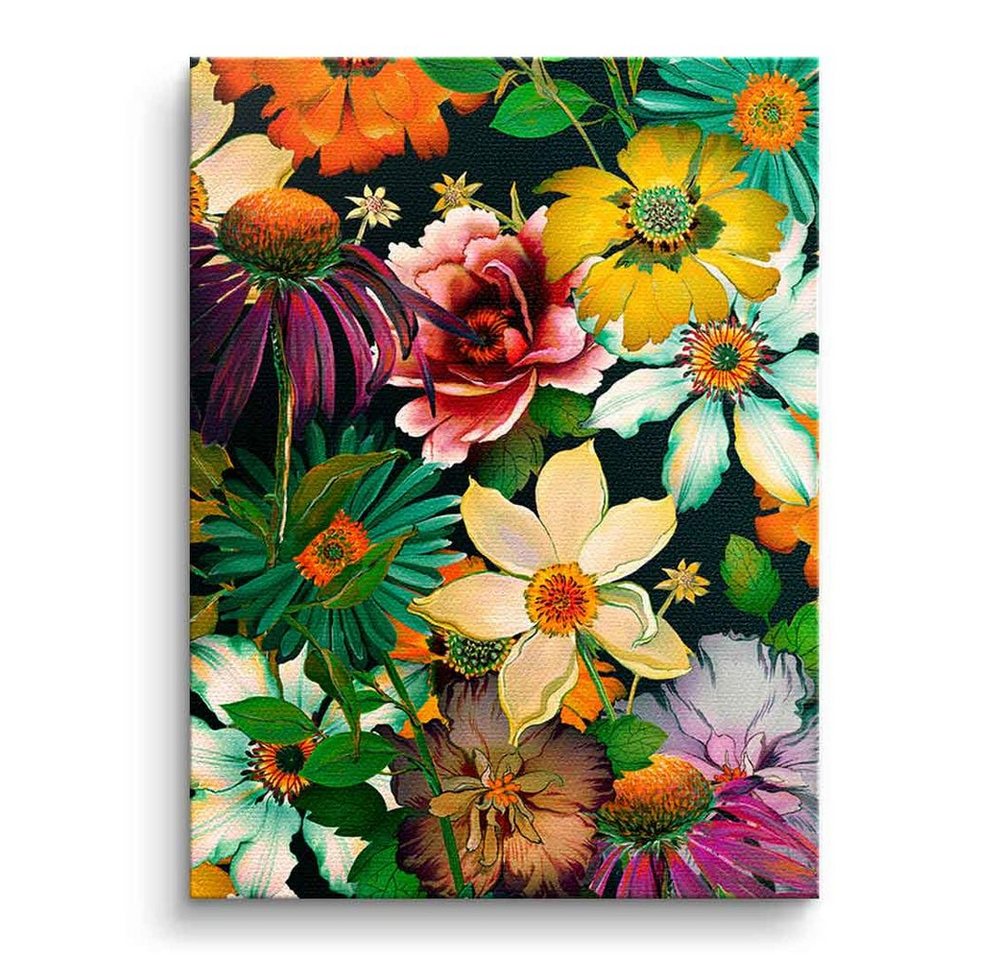 DOTCOMCANVAS® Leinwandbild Tropical Garden, Leinwandbild Tropical Garden Pflanzen Blumen Garten Wandbild von DOTCOMCANVAS®