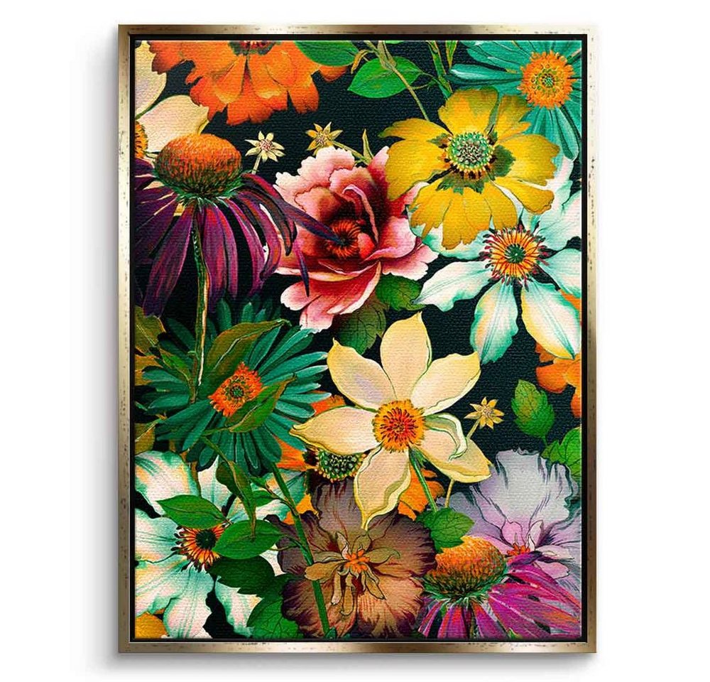 DOTCOMCANVAS® Leinwandbild Tropical Garden, Leinwandbild Tropical Garden Pflanzen Blumen Garten Wandbild von DOTCOMCANVAS®