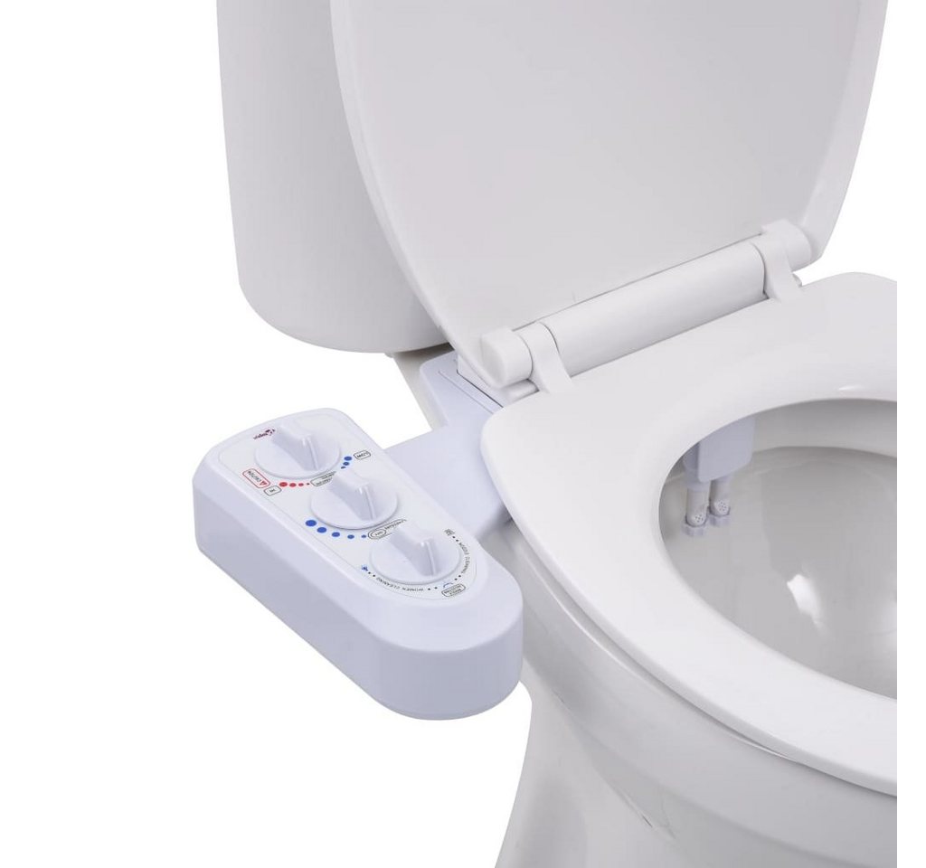 DOTMALL Bidet-Einsatz Bidet-Aufsatz für Toilettensitz Heiß-/Kaltwasser Doppeldüsen von DOTMALL