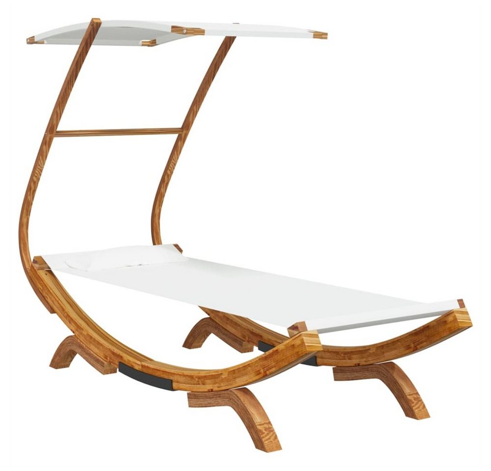 DOTMALL Gartenliege Loungebett mit Dach Bugholz Massiv Creme 100x190x134 cm DOTMALL Gartenliege Loungebett mit Dach Bugholz Massiv Creme 100x190x134 cm von DOTMALL