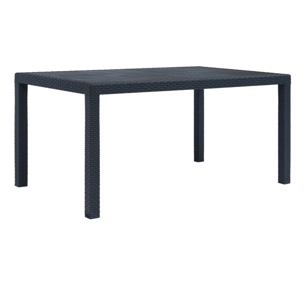 DOTMALL Gartentisch Gartentisch Anthrazit 150 x 90 x 72 cm Kunststoff Rattan-Optik DOTMALL Gartentisch Gartentisch Anthrazit 150 x 90 x 72 cm Kunststoff Rattan-Optik von DOTMALL