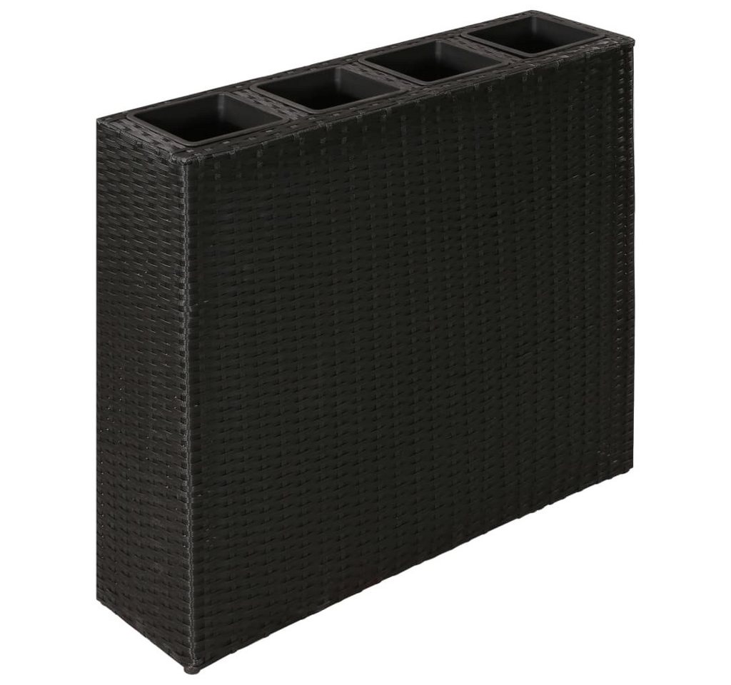 DOTMALL Hochbeet Garten-Hochbeet mit 4 Töpfen Poly Rattan Schwarz DOTMALL Hochbeet Garten-Hochbeet mit 4 Töpfen Poly Rattan Schwarz von DOTMALL