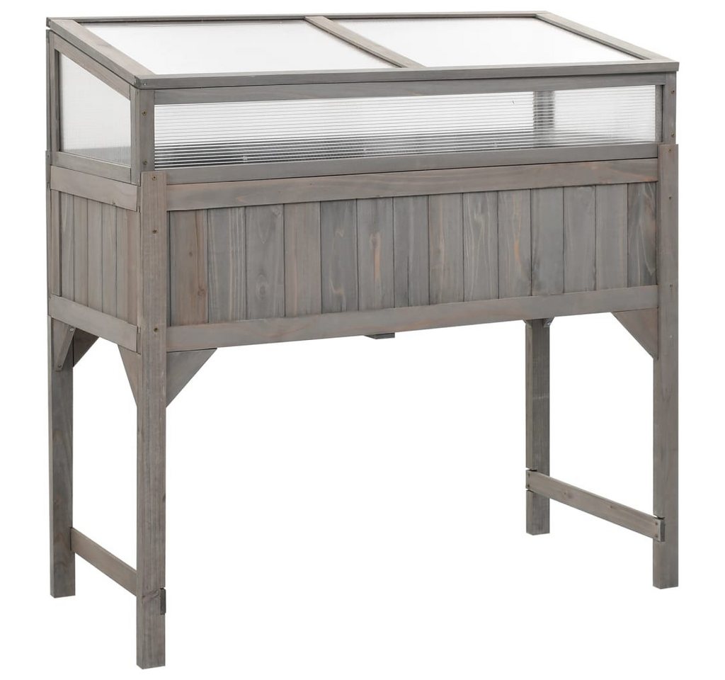 DOTMALL Hochbeet Hochbeet mit Gewächshaus 110x54x120 cm Massivholz Tanne DOTMALL Hochbeet Hochbeet mit Gewächshaus 110x54x120 cm Massivholz Tanne von DOTMALL