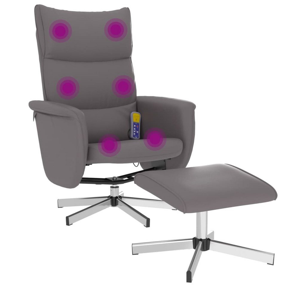 DOTMALL Massagesessel Massagesessel mit Fußhocker Grau Kunstleder DOTMALL Massagesessel Massagesessel mit Fußhocker Grau Kunstleder von DOTMALL