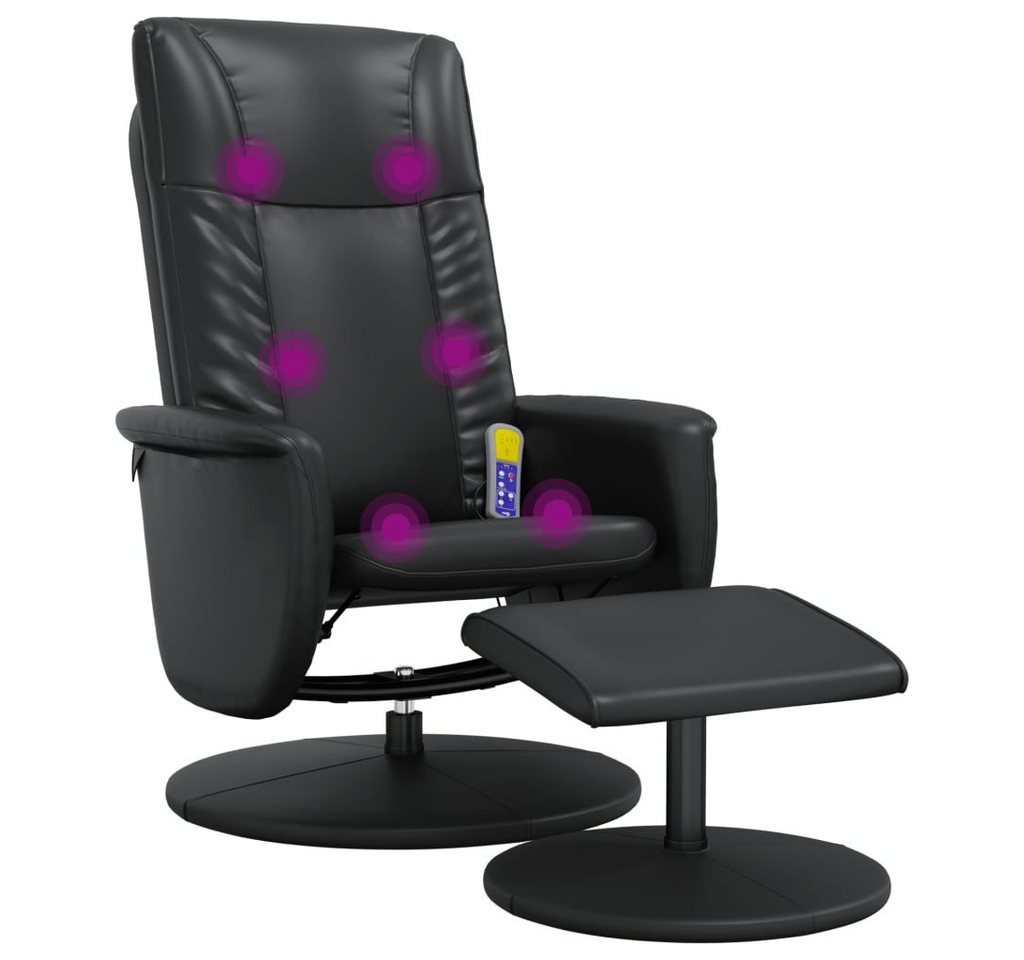 DOTMALL Massagesessel Massagesessel mit Fußhocker Schwarz Kunstleder DOTMALL Massagesessel Massagesessel mit Fußhocker Schwarz Kunstleder von DOTMALL