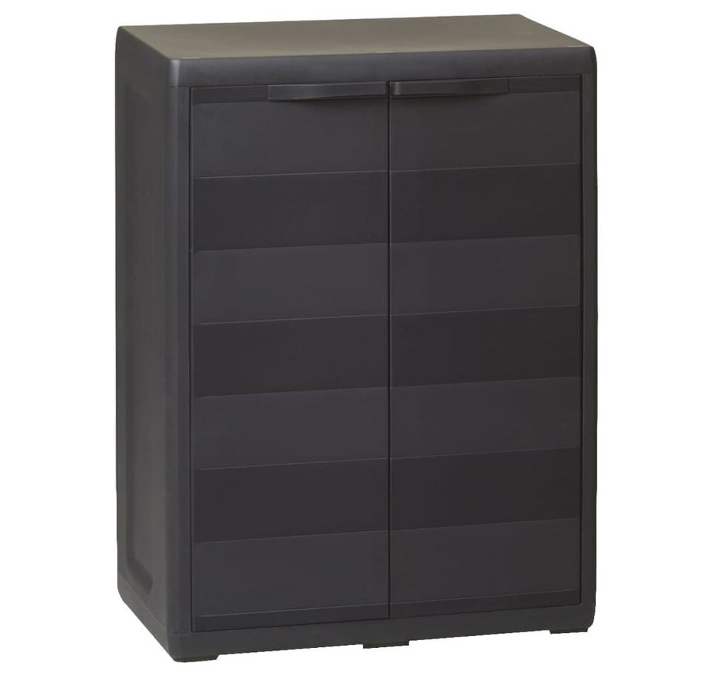 DOTMALL Seitenschrank Gartenschrank mit 1 Regal Schwarz Aufbewahrungsschrank von DOTMALL