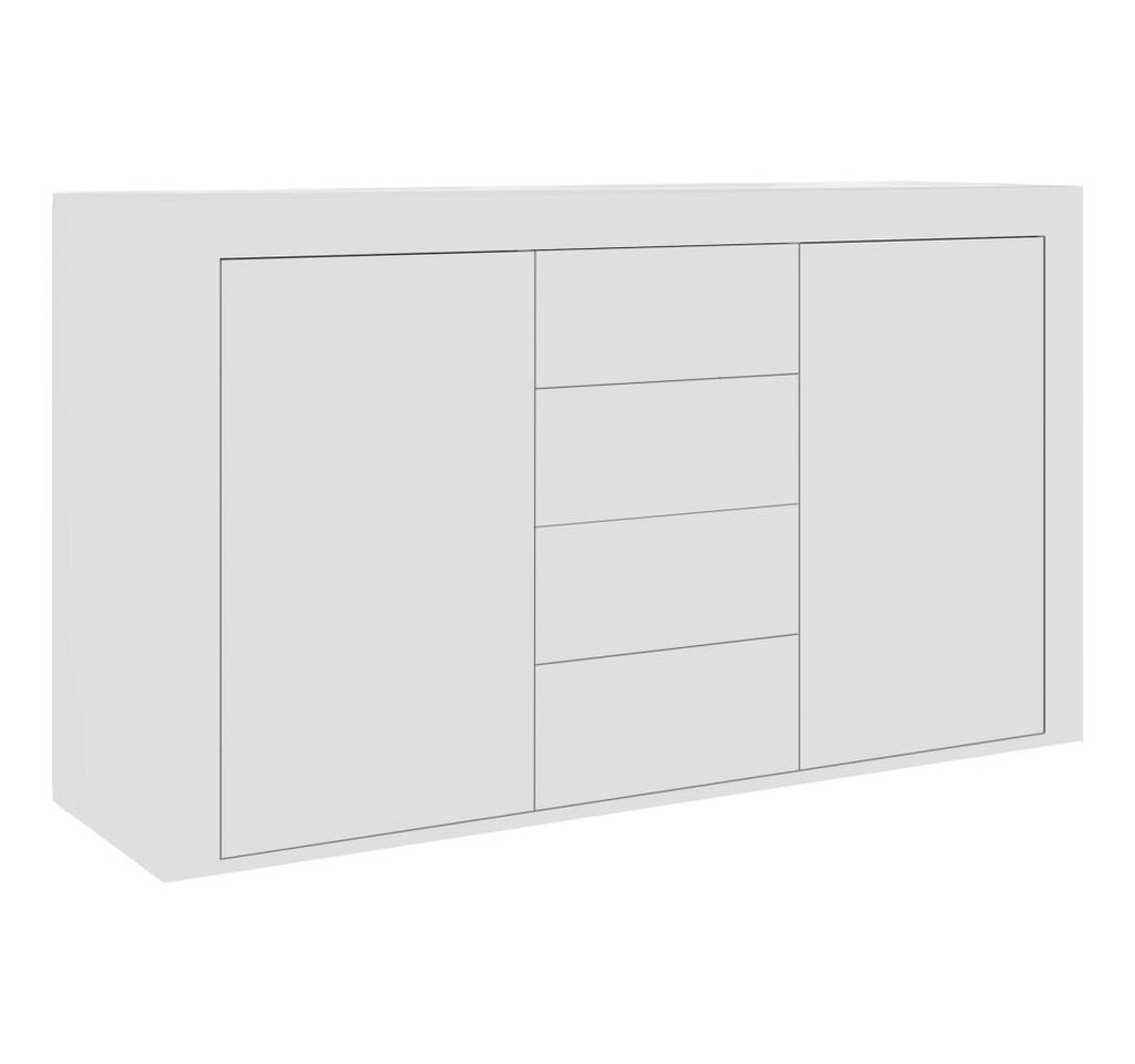 DOTMALL Sideboard Sideboard Weiß 120×36×69 cm Holzwerkstoff von DOTMALL
