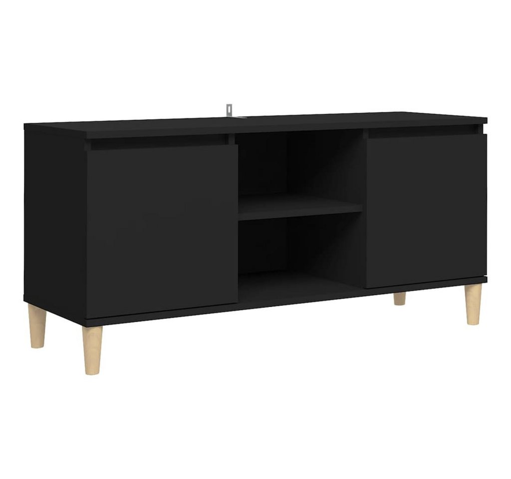 DOTMALL TV-Schrank TV-Schrank mit Massivholz-Beinen Schwarz 103,5x35x50 cm von DOTMALL