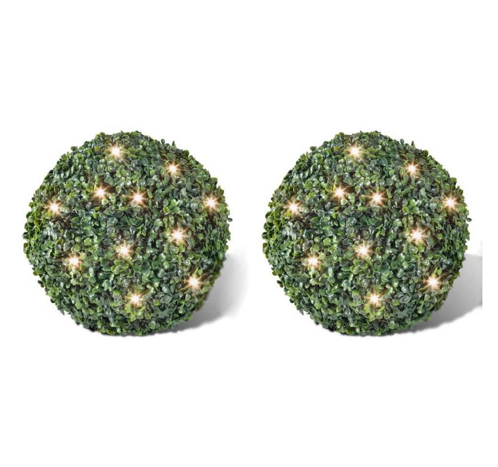 Kunstblumenstrauß Buchsbaum Kugel Plastikpflanze Ø35cm mit LED-Lichterkette, DOTMALL Kunstblumenstrauß Buchsbaum Kugel Plastikpflanze Ø35cm mit LED-Lichterkette, DOTMALL von DOTMALL
