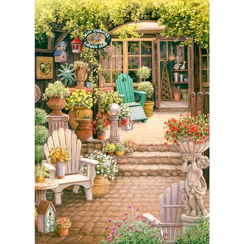 DPHERO 5D Diamond Painting Innenhof Diamant Painting Bilder Blumen Diamond Kunst Erwachsene Jahrgang Diamond Painting Bilder Diamant Bilder Kinder DIY Cross Stickerei Malerei Kits Wand Dekor 30x40cm von DPHERO