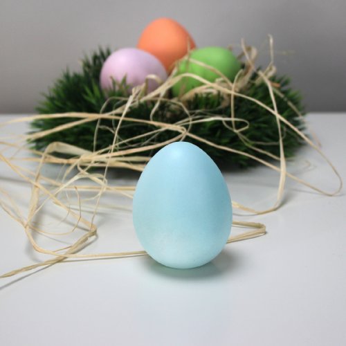 Ei Keramik Keramikei Osterei Osternest Ostern Deko Tischdeko pastell 7 cm blau von DPI